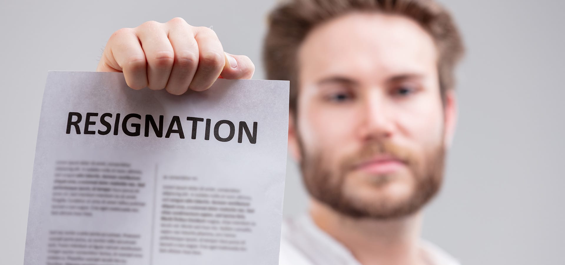 Turning in a resignation letter